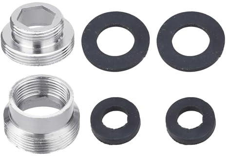 Greabuy 2 adaptadores de grifo de 22 mm a 16 mm, conector de repuesto para grifo de cocina, baño,