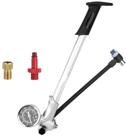Hochdruck-Luftpumpen, 400 psi, Aluminium-Messgeräte, ausgestattet mit Stoßdämpfern, Inflator-Werkzeug, Upgrades für Fahrrad-Federgabel, winziger Druck, anpassbare Fahrradpumpen