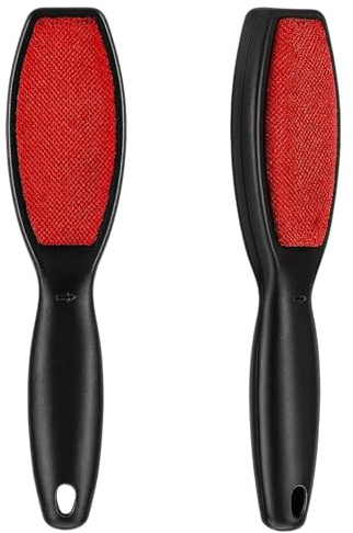 2 Pcs Clothes Brush, Double Sided Lint Brush for Pet Hair, Portable Clothes Brush for Furniture and Clothing, Reusable Lint Brush to Remove Cat and Dog Fur from Fabric Carpet and Car Seats
