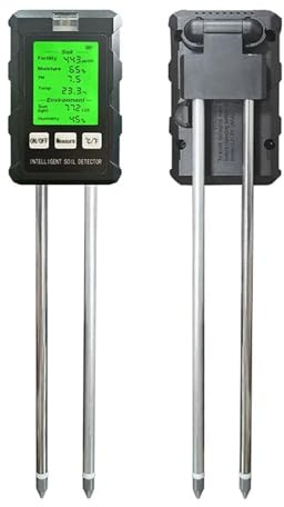 Misuratore PH Terreno, Misuratore di umidità 6 in 1, luce solare, pH, temperatura, umidità, fertilità del terreno, piante da giardino, fiori, tester di umidità, sensore di umidità del terreno