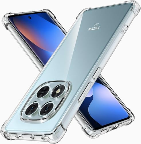 ANLYGOLD Funda para Xiaomi Redmi Note 15 5G / 4G con Protección de Cámara, Silicona Suave TPU Anti-Choques, Parachoques con Esquinas Reforzadas Carcasa para Redmi Note 15 5G / 4G, Transparente