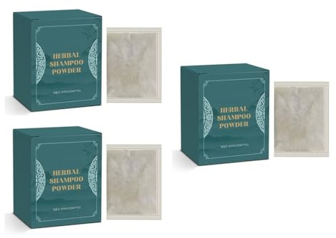 Örtschampopulver - Mild Hårvård Med Te, Naturligt Rengöringspulver For Mild Hårbotten- Och Hårnäring(3PCS)