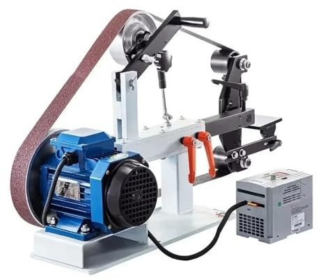 Electric Belt Sander Bench Grinder Machine 1.5KW 2X82in Variable Speed 3 Mode for Tool Polishing Knife Making