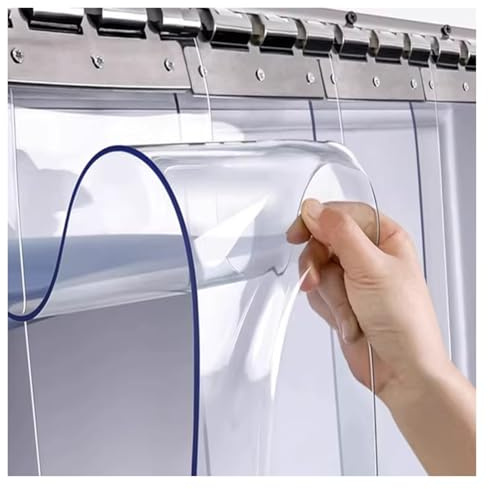 Kunststoff Streifenvorhang Rolladen Lamellen Weich Transparent Strip Door Curtains Cold Storage，Supermarkt(90x200cm/35.43x78.74in)
