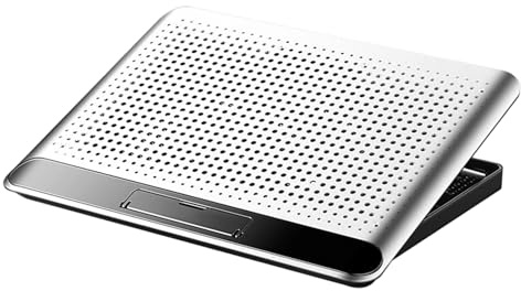 Stand Di Raffreddamento Per Laptop - Supporto Regolabile Raffreddamento del Computer - Base per Ventilatore Laptop in Lega di Alluminio Silenziosa,Per Scrivania Tastiera Tablet Casa Ufficio Dormitorio