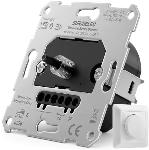 SURAIELEC Dimmer für LED Lampen 3-200W & Glühlampen 15-300W
