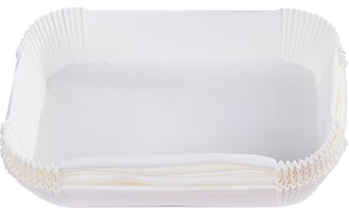 UKCOCO Revêtement Alimentaire pour Friteuse à Air 24 X 18 CM, Papier Sulfurisé Jetable, Résistant à L'Huile, Lot de 50, Utilisation Cuisine Maison