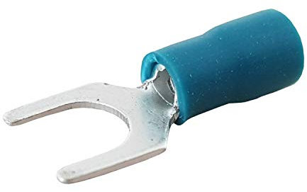 netproshop 100 x Gabel Kabelschuhe 1,5-2,5mm² M6 blau