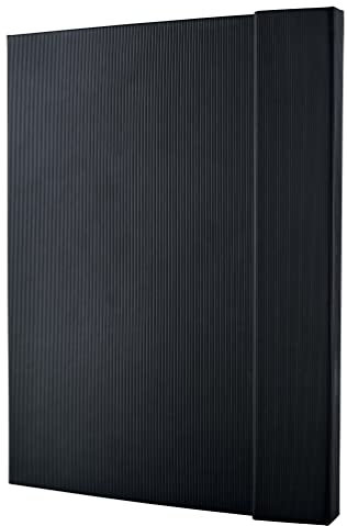 Sigel CO141 Notizbuch A4+ kariert schwarz, Hardcover, 194 nummerierte Seiten, Magnetverschluss, nachhaltiges Papier, mit Inhaltsverzeichnis, Stiftschlaufe, Falttasche, Conceptum