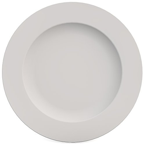 Ornamin Speiseteller M1204 – Kunststoffteller Ø 27cm – Elegantes Design & Porzellan-Optik – Bruchstabil, Leicht, Made in Germany – Ideal für Kantine, Mensa & Camping (weiß)