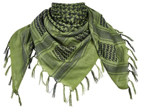 MiaoMa Shemagh Palästinenser Tuch 110 x 110 CM Baumwolle Militär Tactical Desert Schal Arabischer Wüsten Schals Unisex Halstuch Kopftuch für Männer und Frauen