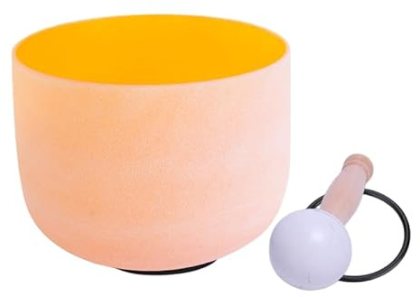 ENERGYSOUND 432 Hz Klangschalen D note Kristall Klangschalen Sacral Chakra Orange 10 Zoll 25 CM