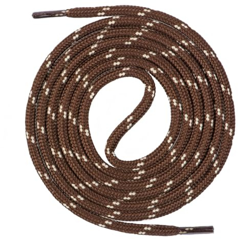 Mount Swiss Skosnören runda ø 4,5 mm I premium skosnören slitstarka av slitstark polyester för vandringsskor, arbetsskor, berg- och vandringsskor I Shoe-Laces längder 70–220 cm, Brun/beige, 200 cm / ø