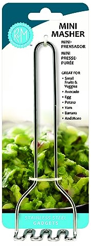 R&M Mini Potato Masher, Mini Egg Masher, Avocado Masher, Stainless Steel, 6 Inches