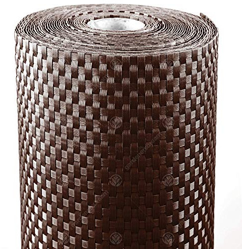 GardenersDream Rattan Fence Screening - Heavy Duty Outdoor Fence Cover - Easy to Install Balcony Privacy Screen - Decorative Fences for Gardens, Borders, Patios, and Fences (Dark Brown - 1m x 1m)