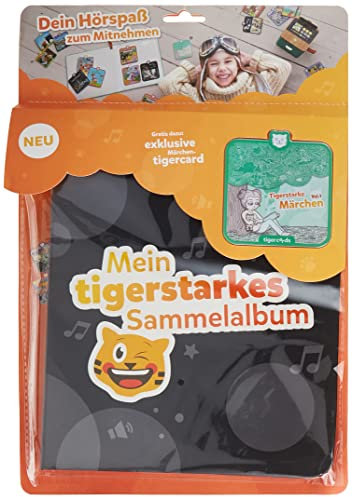 tigercard Sammelalbum - Platz für 24 tigercards der tigerbox TOUCH, inkl. coolen Stickern für Kinder und exklusiver tigercard, schwarz