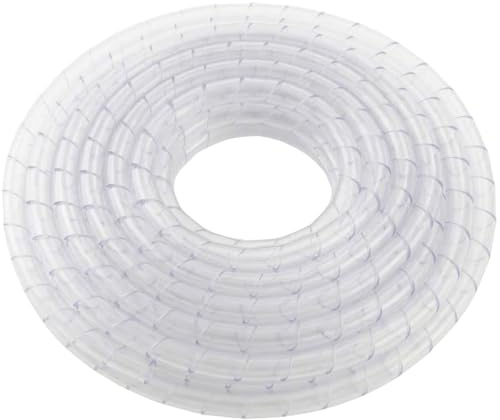 Lumonic Spiralkabelschlauch transparent 10m I 6mm Spiralband für Kabel mit 4-50mm Durchmesser I Flexibler Kabelschlauch-Schutz für Private & industrielle Zwecke