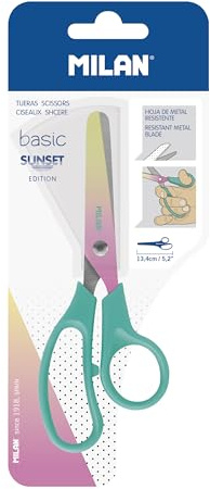 Blíster tijeras Basic edición Sunset, mango turquesa