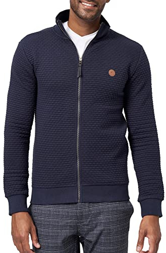 Indicode Herren Bermie Sweatjacke Cardigan mit Stehkragen & Reisverschluss | Moderne Sweatjacke mit Stehkragen und bequemer Passform, Cardigan, Freizeitjacke, Zip Jacke, Herrenstrickjacke für Männer