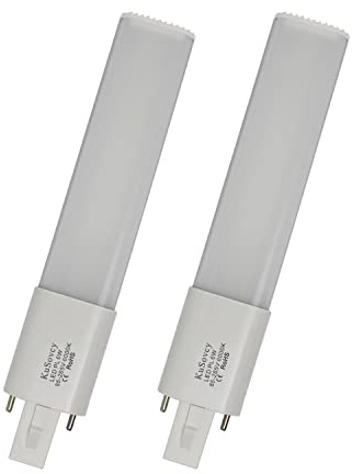 KuSovcy G23 LED Bulb L167mm 2-Pin PL-S Lamp 2-Pack 6W Plug in Recessed Horizontal Retrofit CFL 180 Degree View Angle PL Ceiling Compact Fluorescent Lamp Replacement Daylight 6000K