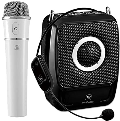 Amplificateur de Voix 25 W Avec Deux Microphones Sans Fil - Système de Haut-Parleur Pa Portable, Bluetooth Avec Mégaphone pour Enseignants