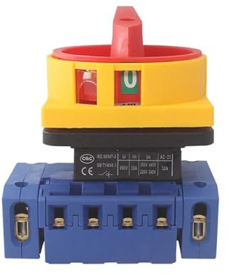 OUSIKA Interrupteur de déconnexion, LW30-25/6P triphasé à Six Fils, Isolation de Charge, Coupure de Courant, commutateurs de Transfert universels YMD11-25A Interrupteur