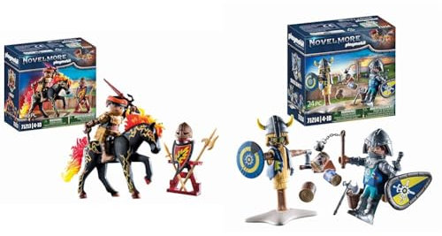 PLAYMOBIL Novelmore 71213 Burnham Raiders - Feuerritter, Spielzeug für Kinder ab 4 Jahren & Novelmore 71214 Novelmore - Kampftraining, Spielzeug für Kinder ab 4 Jahren