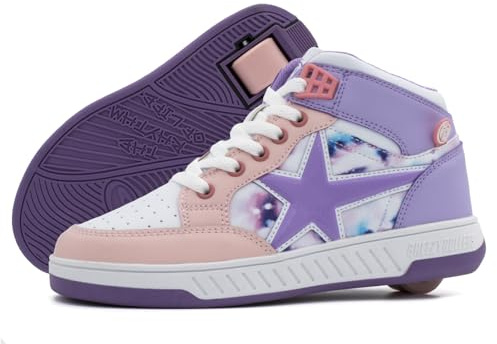 BREEZY ROLLERS Schuhe mit Rollen für Kinder I Rollschuhe-Sneaker Kids I Von Kinder Straßen-Schuhen zu Rollschuh in wenigen Sek. I Patentiertes Klick-System I Turnschuhe mit Rollen für Mädchen & Jungen