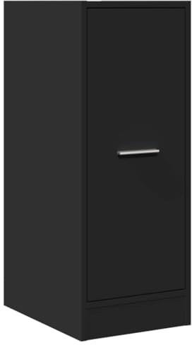 vidaXL Apothekerschrank Schwarz 30x41x77,5 cm Holzwerkstoff