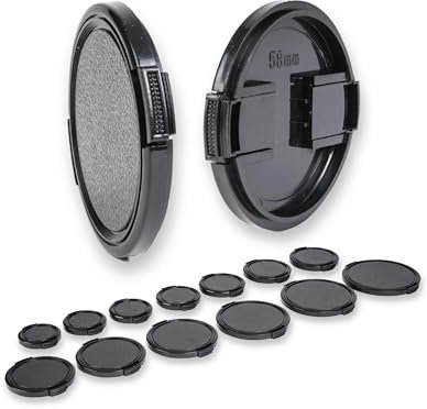 Lens-Aid Tapa de Objetivo Retro de 37 mm con Cierre Clip – Repuesto para Objetivos de Cámara – Compatible con Lentes de Fujifilm, Sony, Canon, Nikon