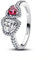 PANDORA Timeless Strahlenkranz Herzen Ring aus Sterling Silber mit Zirkonia, Größe: 56, 193662C01-56