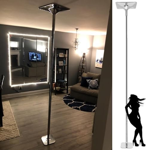 Stangentanz Professionelle Tanzstange für Anfänger und Profis, tragbar, abnehmbar, 45 mm, für die Übung von Pub, Party, Club zu Hause, Belastung 440 lb Ro