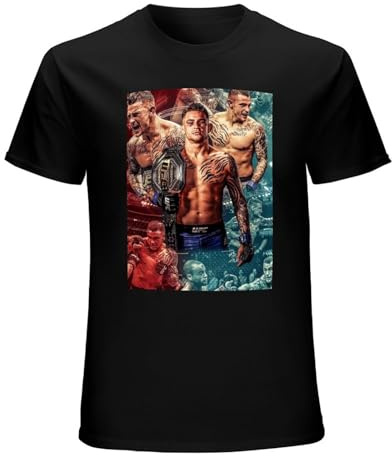 Dustin Poirier Men Black T-Shirt Print Unisex Cotton Tee Shirt XL