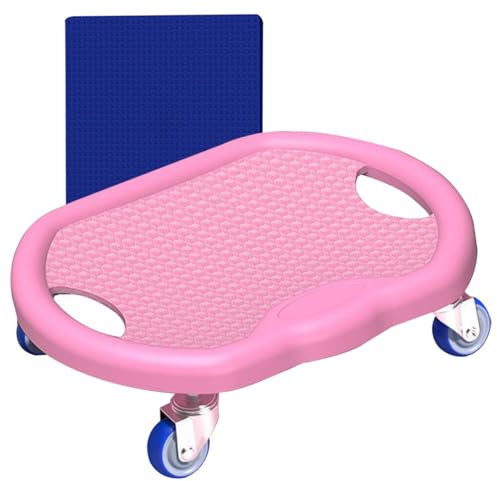 Smileshiney Panneau à rouleaux d'exercice, planche à roulettes AB | Traineur d'entraînement à domicile à la maison,Board d'entraînement AB avec tapis pour l'entraînement en force abdominale et noyau,