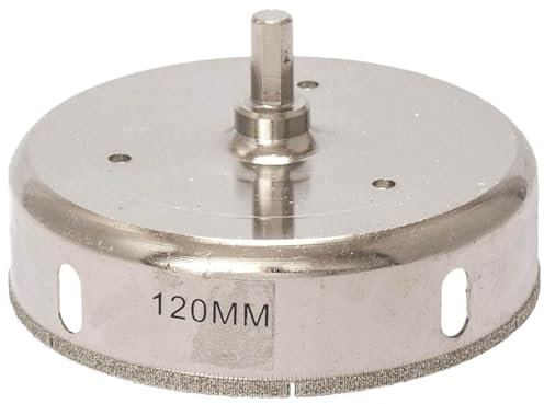 a tazza diamantata, 120 mm Punte per a tazza Utensili per foratura in muratura per vetro Ceramica Marmo Porcellana Piastrelle per cemento per vetr