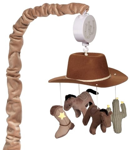 Lambs & Ivy Country Western Cowboy Hat Musical Baby Crib Mobile Soother Toy