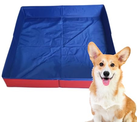 Hundbad PVC Ihopfoldbar Hundbad Fyrkantig