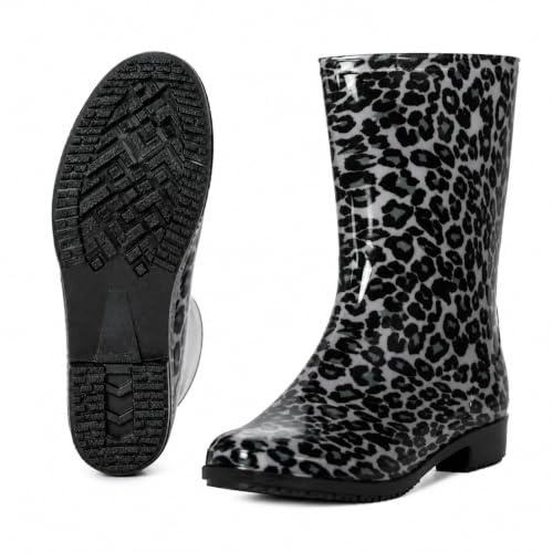 A2Z Femmes Bottes De Pluie Antidérapante Étanche Caoutchouc Wellies Galoshes Désign Légère Wellington Bottes De Neige Parfaite pour Tous Les Jours Dames De Plein Air Confort avec Semelles intérieures