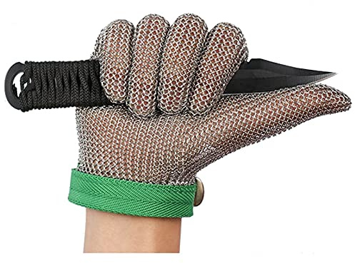 Gants résistants aux coupures, Lot de 4, en Acier Inoxydable, de qualité Alimentaire, pour la Cuisine en extérieur