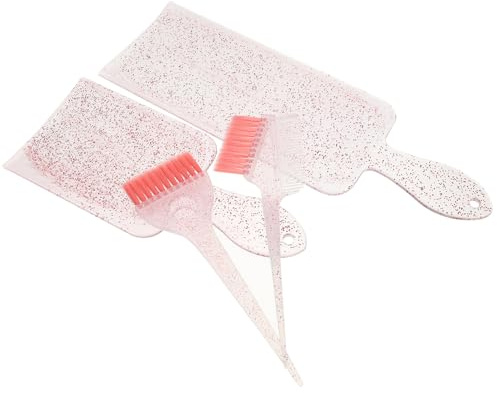 STOBAZA Kit de Teinture Cheveux Rose Pinceau Nylon et Peigne Abs Réutilisables pour Coloration Naturelle Salon ou DIY