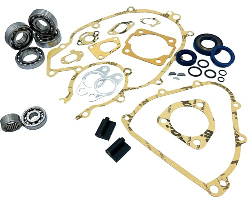 KIT 100 - KIT REVISIONE MOTORE CON CUSCINETTI PARAOLI GUARNIZIONI ETC COMPATIBILI CON APE TM P602 220 1982-1983 PK 50 1984-1989 APE TM P 50 1985-1989 APE FL - FL2 50 1989-1995