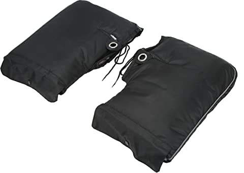 Dam Skerisi Gants de Guidon pour Moto d'hiver, Manchons de Guidon Coupe-Vent avec Bandes réfléchissantes, Conception agrandie à Couverture intégrale pour vélo électrique et Scooter, Mitaines n