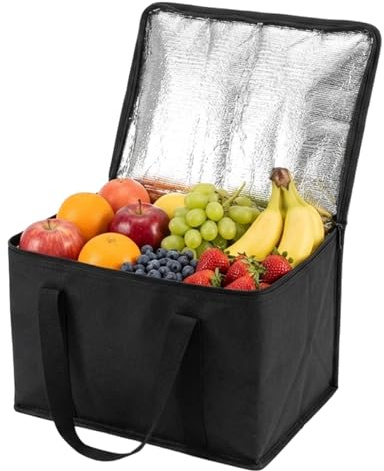 Cooler Bag, 40L Large Foldable Grocery Shopping Bag, Insulated Thermal Bag for Picnic Camping Food Delivery, Cool Bag Medium Size 51 * 33 * 25.5 cm