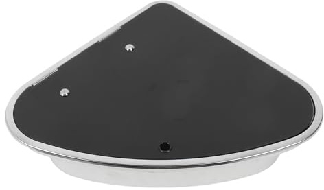 FAUOSWUK RV-Spüle aus Edelstahl mit Großem Fassungsvermögen, Dreieckiges Handwaschbecken für Bootswohnwagen, Deckel aus Gehärtetem Glas, Edelstahl 304, 17 L