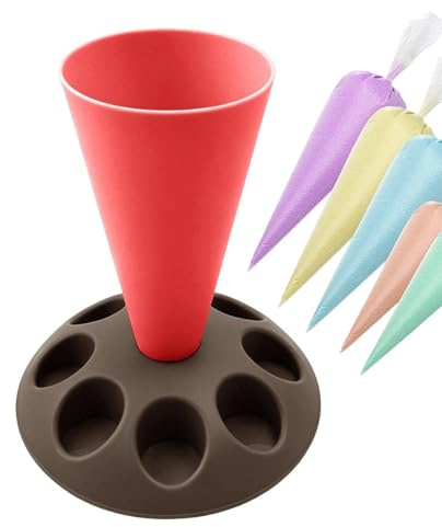Genérico Soporte para Manga Pastelera - Organizador de Ranuras de Silicona - Organizador de Mangas Pasteleras para Hornear - para Cupcakes Repostería y Panadería