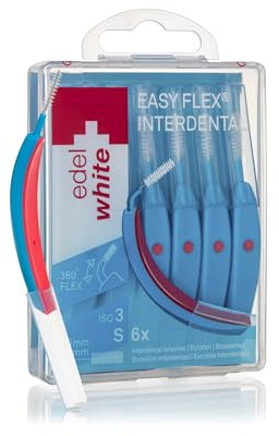 edel+white ID7 Interdentalbürsten S 0,6 mm I 6 x Zahnzwischenraumbürsten zur gründlichen und sanften Zahnreinigung besonders enger Zahnzwischenräume