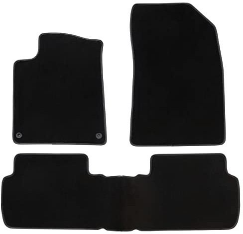 DBS 1763941 Autofußmatte - nach Maß - 3-teilig - Anti Rutsch - hochwertiger Nadelfilz 1000g/m² - Velours Fertigung - Sortiment Luxe