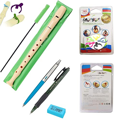 PACK LOTE Flauta dulce Hohnr Melody 9508 + 5 Sordinas Muteflute REDUCE INSONORIZA el 80% o el 100% del sonido de tu flauta + REGALO