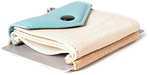 Geldbörse klein mit Münzfach aus Echt-Leder für Damen & Herren I Slim Wallet Portemonnaie I 15 Karten + Geldscheine + Münzen I Peak Punta Cana