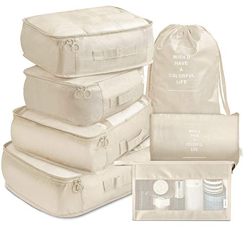 Mayoya, Unisex-Erwachsene Kofferorganizer Beige beige Einheitsgröße